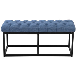 Banc Amun tissu noir 100 cm