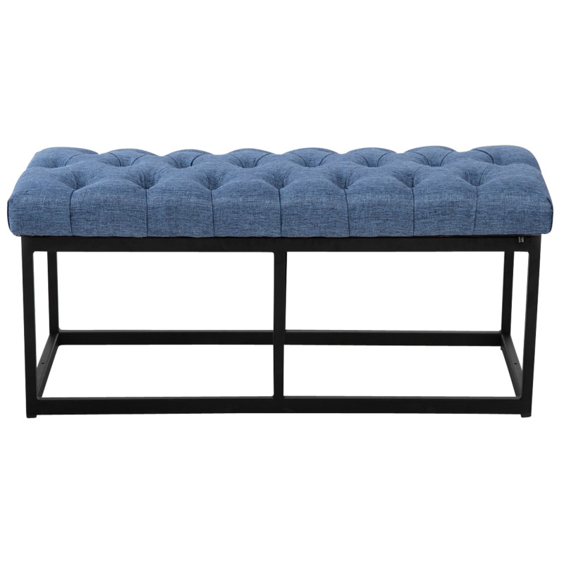 Banc Amun tissu noir 100 cm