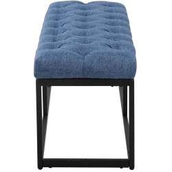 Banc Amun tissu noir 100 cm