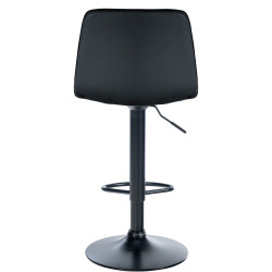 Tabouret de bar Lex, similicuir, noir