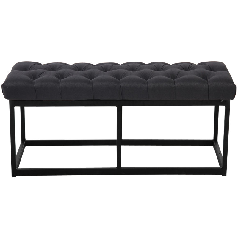Banc Amun tissu noir 100 cm