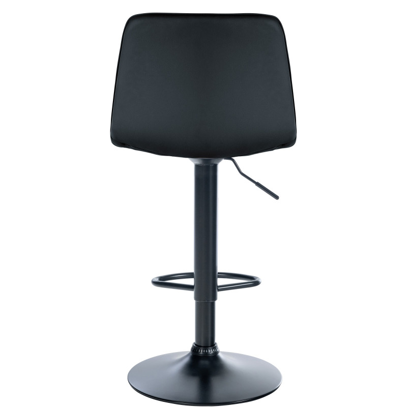 Tabouret de bar Lex, similicuir, noir