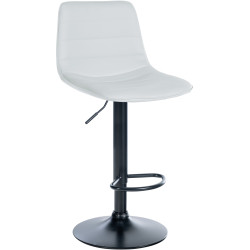 Tabouret de bar Lex, similicuir, noir et blanc