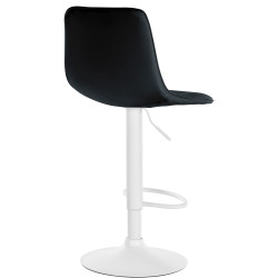 Tabouret de bar Lex en similicuir blanc et noir
