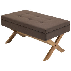 Banc Namaro en tissu antique clair