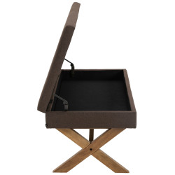 Banc Namaro en tissu antique clair