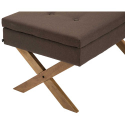 Banc Namaro en tissu antique clair