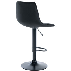 Tabouret de bar Lex en velours noir