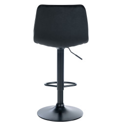 Tabouret de bar Lex en velours noir