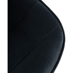 Tabouret de bar Lex en velours, blanc et noir