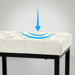 Banc Polson velours noir 150 cm