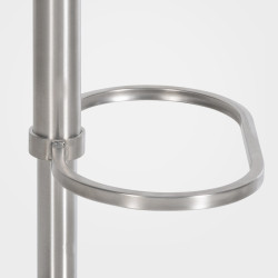 Sgabello da bar Damaso E, feltro grigio