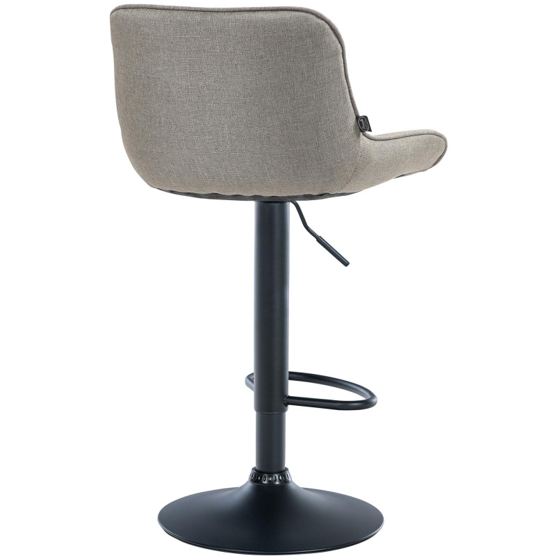 Lot de 2 tabourets de bar Vonore tissu noir taupe