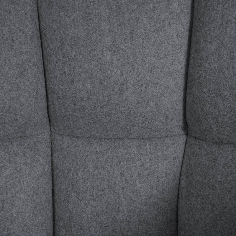 Banqueta de bar Damaso W em feltro, cinza