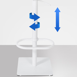 Tabouret de bar Damaso W en feutre gris