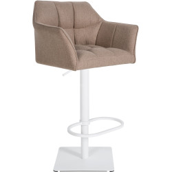 Tabouret de bar Damaso W, feutre, taupe