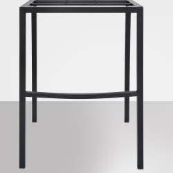 Tabouret de bar Damaso B en feutre avec piètement à 4 pieds, anthracite