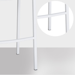 Taburete de bar Damaso W de fieltro con estructura de 4 patas, color antracita