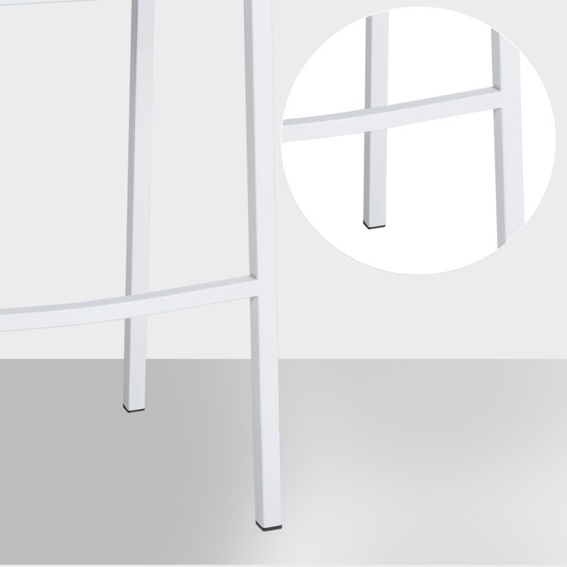 Taburete de bar Damaso W de fieltro con estructura de 4 patas, color antracita