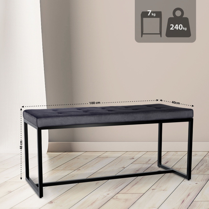 Banc en velours Barci B