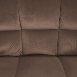 Tabouret de bar Damaso E, velours, marron