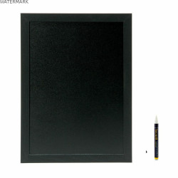 Ardoise Securit Woody Teck Mural Noir 80 x 60 cm