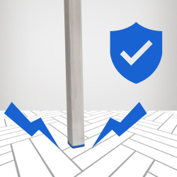 Sgabello da bar in velluto Damaso E con struttura a 4 gambe, grigio