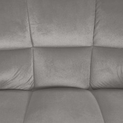 Sgabello da bar in velluto Damaso W con struttura a 4 gambe, grigio