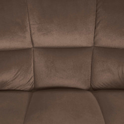 Sgabello da bar in velluto Damaso W con struttura a 4 gambe, marrone