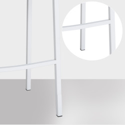 Tabouret de bar Damaso W en velours marron, piètement à 4 pieds