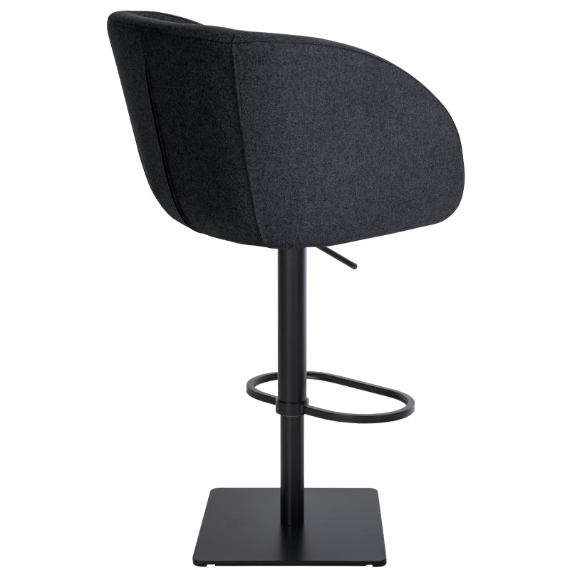 Tabouret de bar Gambo B, feutre, anthracite