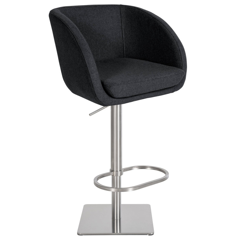 Tabouret de bar Gambo E, feutre, anthracite