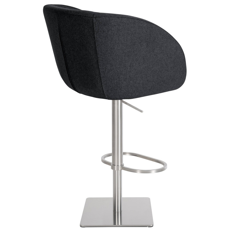 Tabouret de bar Gambo E, feutre, anthracite