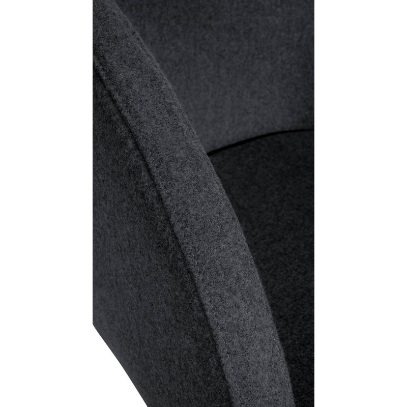 Tabouret de bar Gambo E, feutre, anthracite