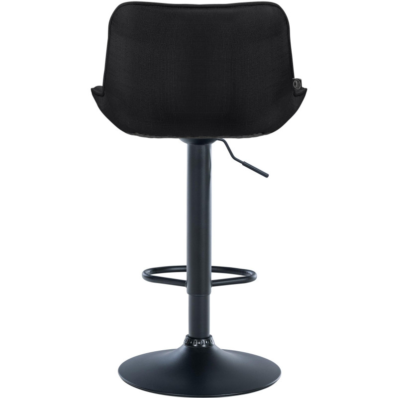 Lot de 2 tabourets de bar Vonore tissu noir noir