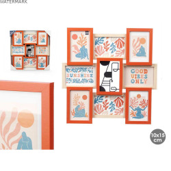Cadre photo 411408B Multicouleur Métal Bois MDF (6 Unités)