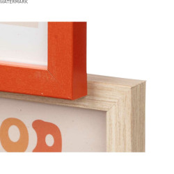 Cadre photo 411408B Multicouleur Métal Bois MDF (6 Unités)