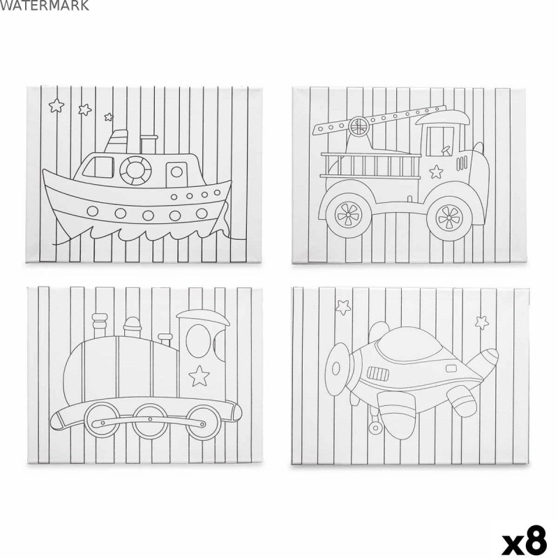Toile Pincello 29100261 Bois Tissu 8 Unités