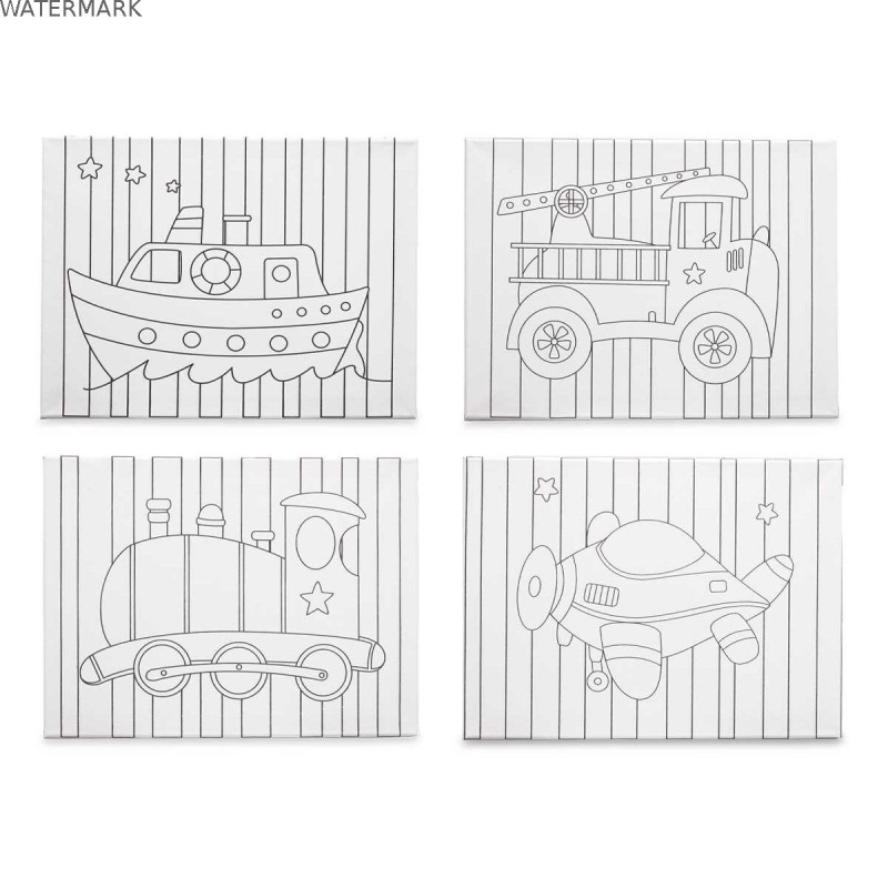 Toile Pincello 29100261 Bois Tissu 8 Unités