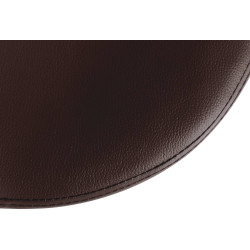 Tabouret de bar Ponte, similicuir, chromé, marron