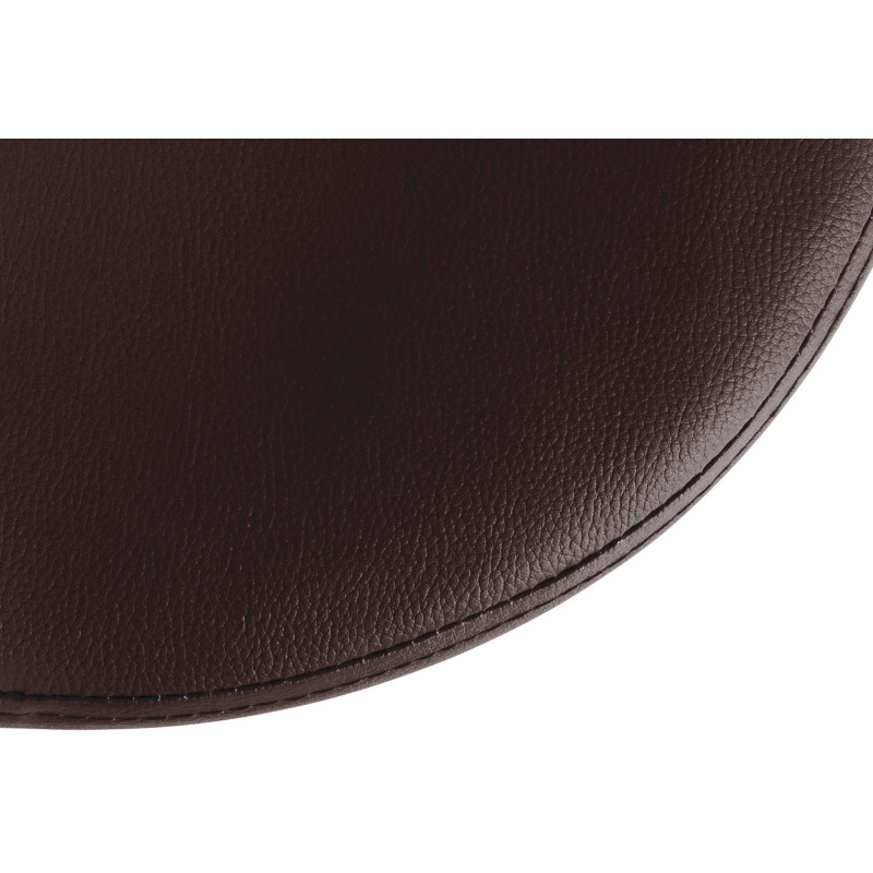 Tabouret de bar Ponte, similicuir, noir/marron