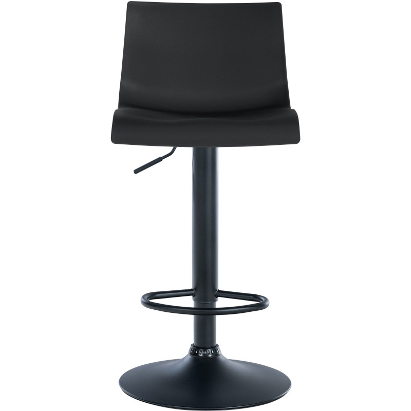 Tabouret de bar Branford, en plastique noir