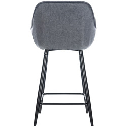 Set di 2 sgabelli da bar Gibson, tessuto grigio