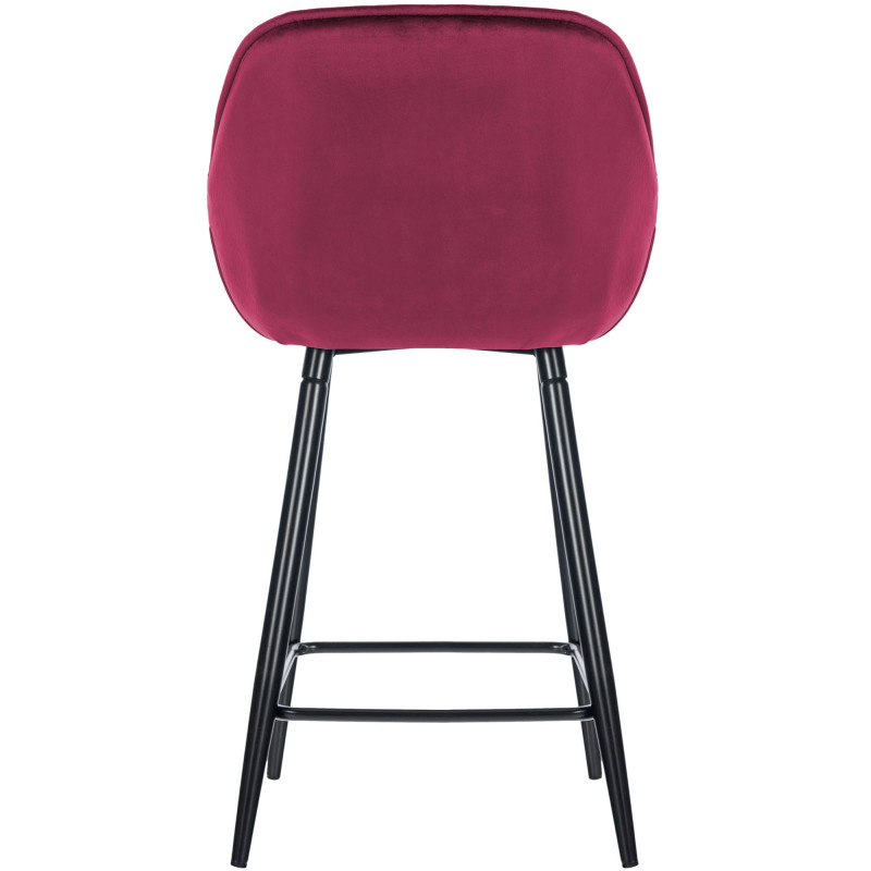 Ensemble de 2 tabourets de bar Gibson 76, en velours violet