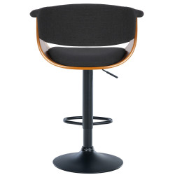 Tabouret de bar Vestal, tissu noyer/noir
