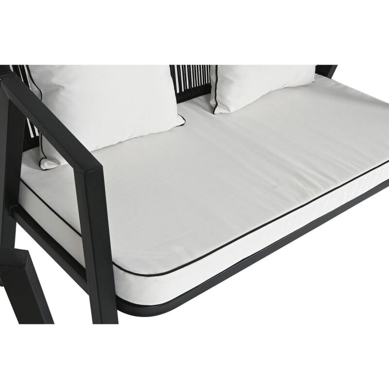Meubles de jardin Home ESPRIT Blanc Noir 123 x 66 x 72 cm 123 x 66 x 74 cm (4 Pièces)