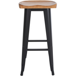 Tabouret de bar noir Clara