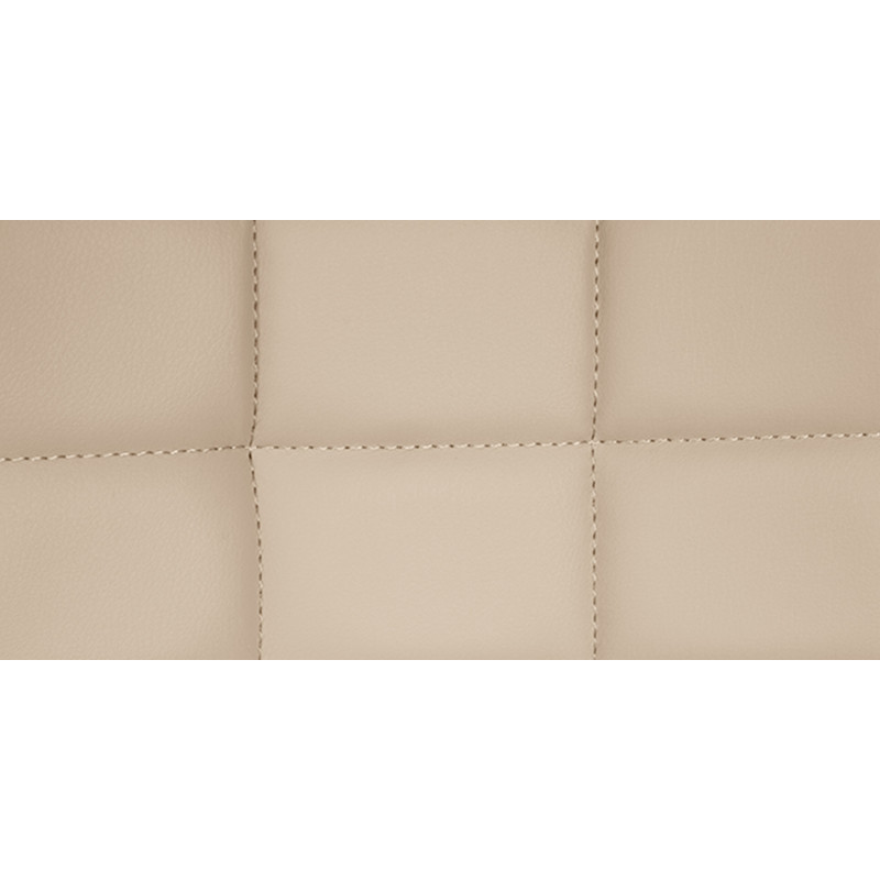 Conjunto de 2 banquetas de bar Tover, em couro sintético, cor creme.