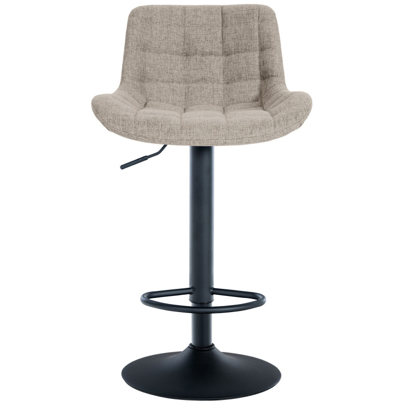Ensemble de 2 tabourets de bar Tover, tissu taupe