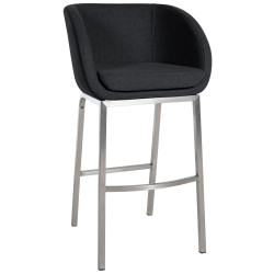 Tabouret de bar Rockhill E, feutre, anthracite